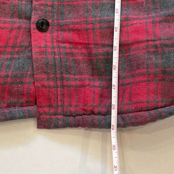 NWT Jachs NY Red Recycled Flannel Shirt Jacket/Shacket, Sherpa/Fleece Plaid XL - Picture 16 of 16